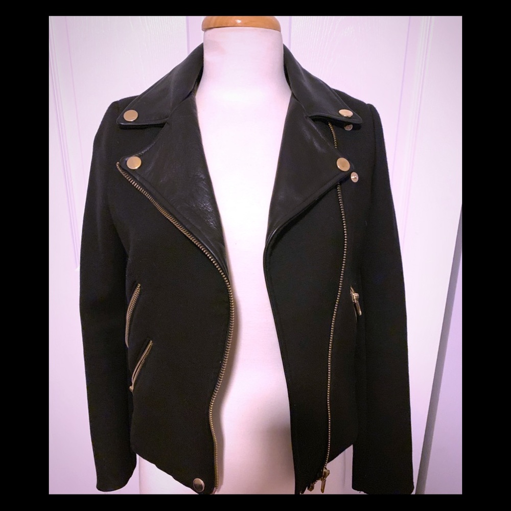 Zara Leather Collar Jacket